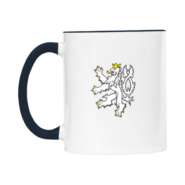 Hrnek malý barevný s potiskem Hrnek s Českým lvem