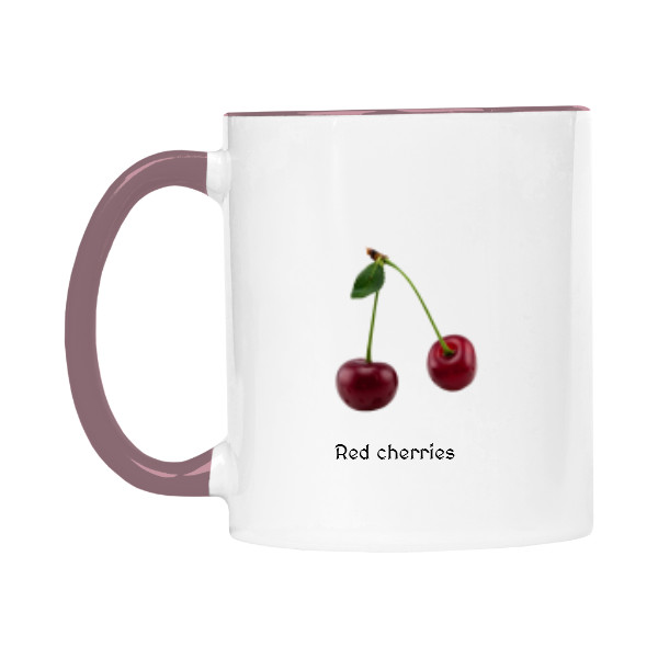 Hrnek malý barevný s potiskem Red Cherries - hrnek